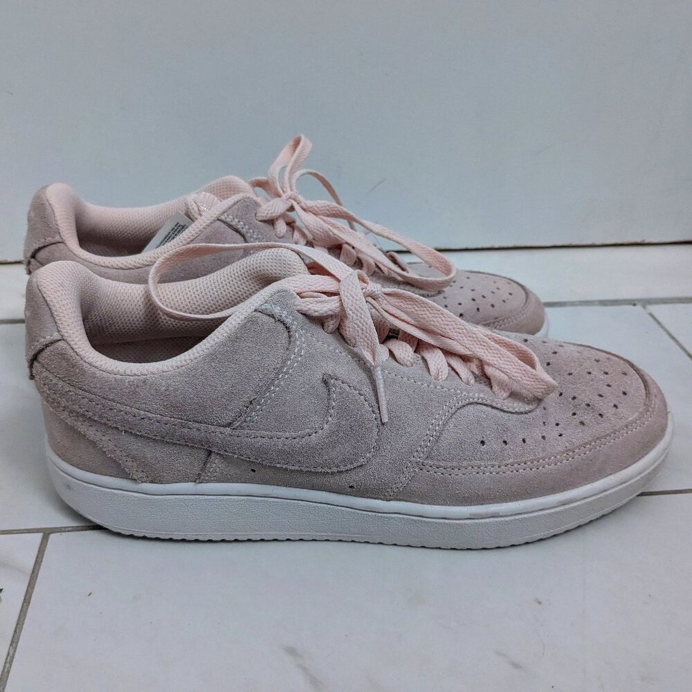Nike Blush Pink Suede Pink Court Vision Sneakers